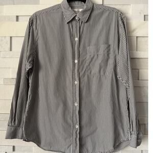 BURBERRYS OF LONDON VINTAGE 100% Cotton Pinstripe Button Front Long Sleeve Top 4